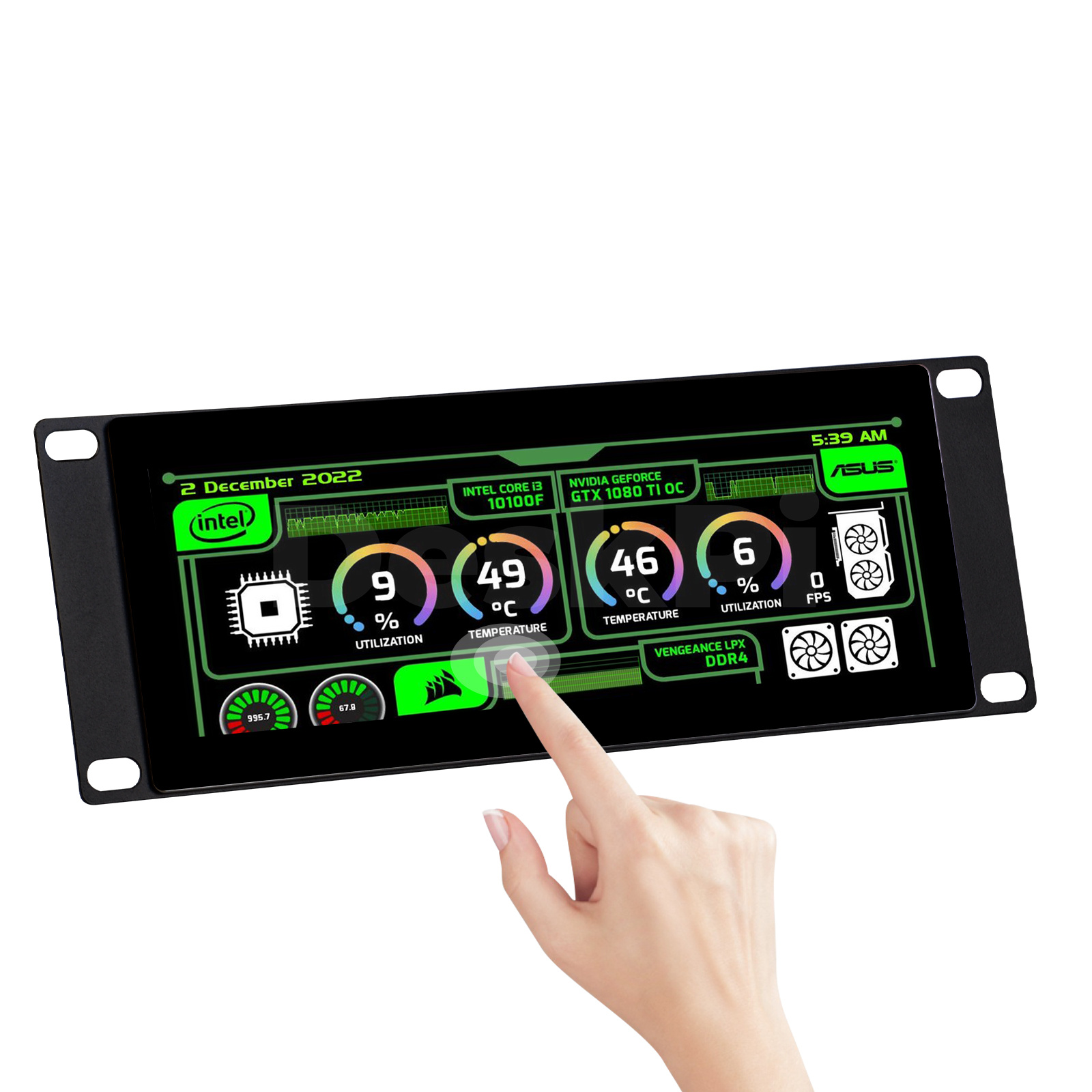 Deskpi Super6C - DeskPi 7,84 inç Dokunmatik Ekran 1280X400