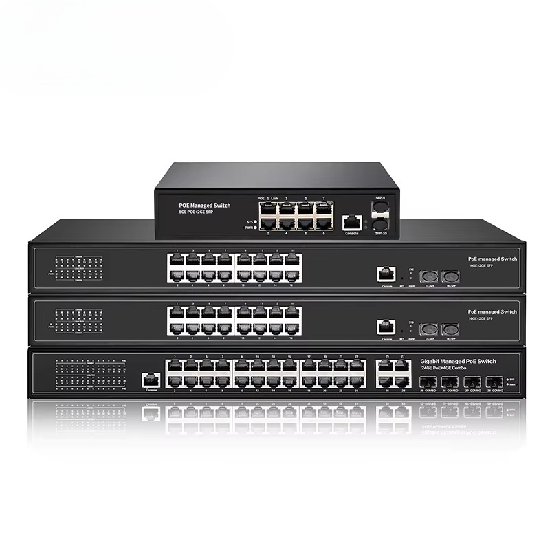 Managed Gigabit Poe Switch 8 Port 802.3At - 8 Portlu 16 24 48 Portlu