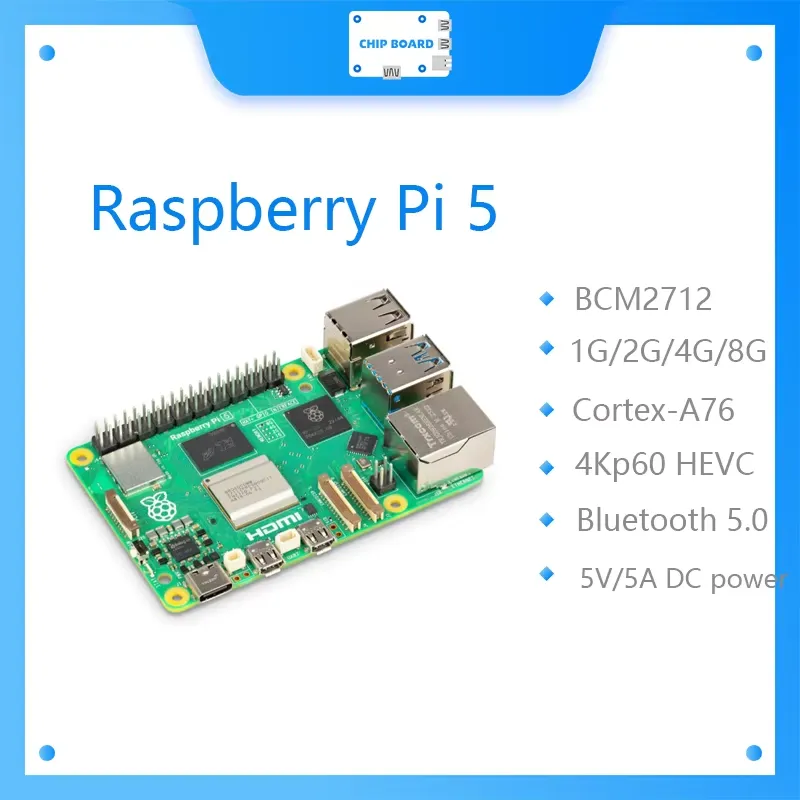 Raspberry Pi 5 8Gb - Raspberry Pi 5 Board için Cortex-A76