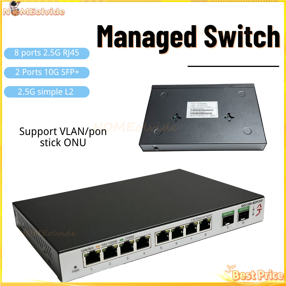 Sfp+ 10G Managed Switch 8 Port - Xikestor SKS1200 Switch Simple L2 Yönetilebilir