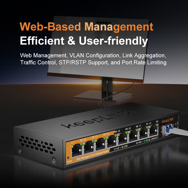 KeepLiNK 2,5 Gb Yönetilen Anah - Sfp+ 10G Managed Switch 8 Port incelemesi ve fiyatı