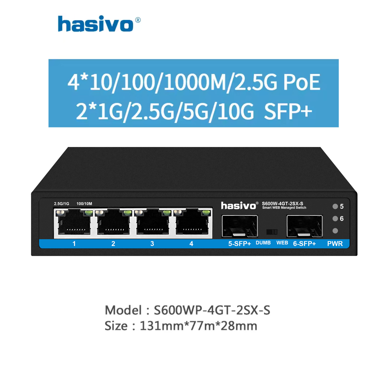 Hasivo 2.5G Ağ Anahtarı 4/5/8  - Sfp+ 10G Managed Switch 8 Port incelemesi ve fiyatı
