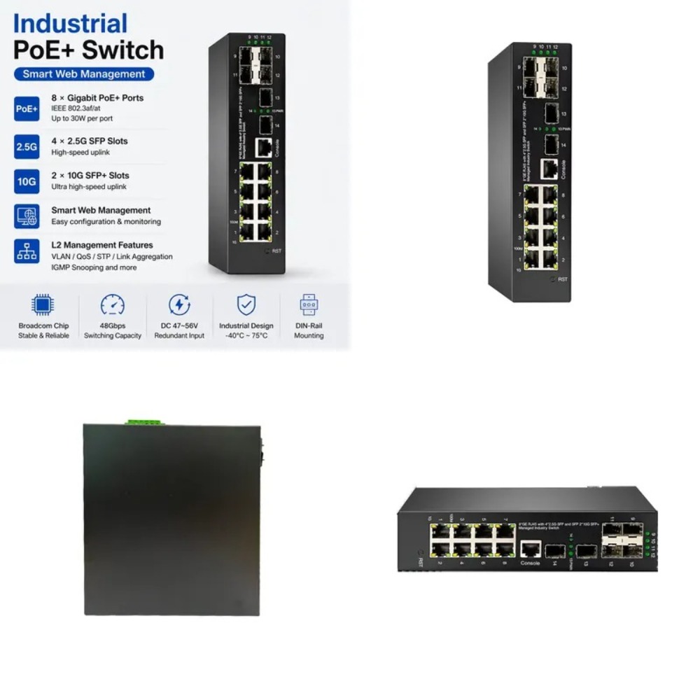Endüstriyel sınıf 10G yönetile - Sfp+ 10G Managed Switch 8 Port incelemesi ve fiyatı