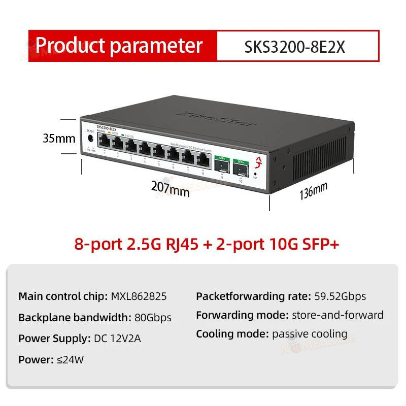 Xikestor SKS1200 Switch Simple - Sfp+ 10G Managed Switch 8 Port incelemesi ve fiyatı